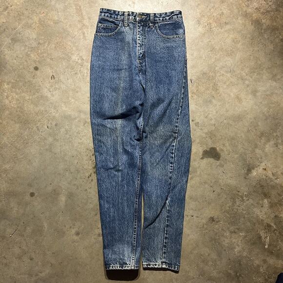 Vintage 90s Guess Jeans Blue Tapered Leg Jeans 26x32 - Picture 1 of 4